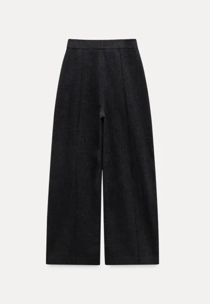 Women High Waist Pleated Wide Leg Trousers