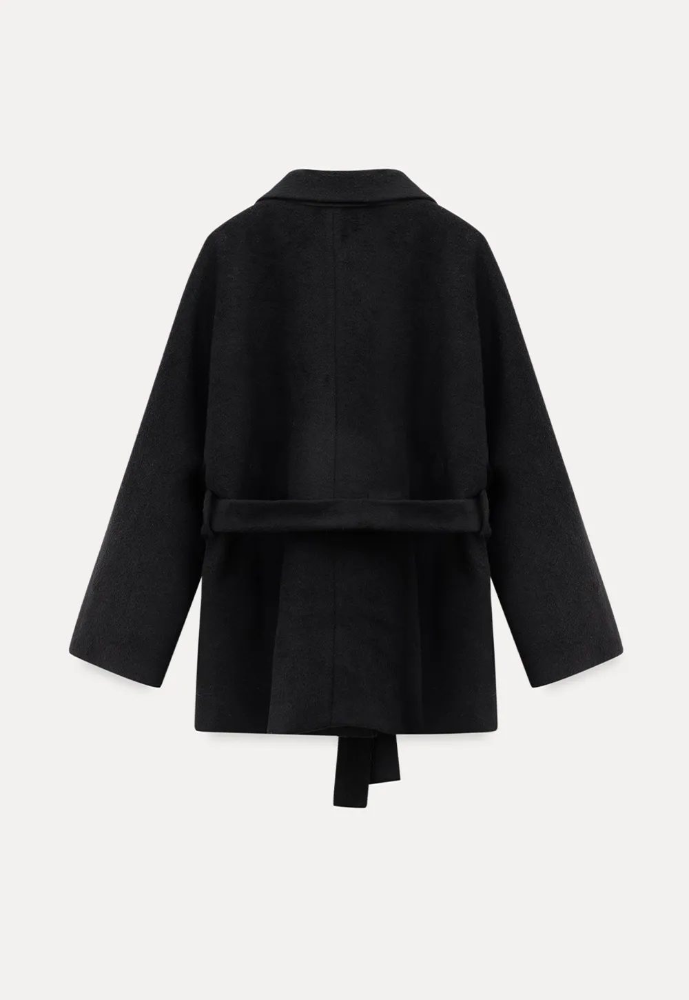 Belted Double Breasted Wool Coat