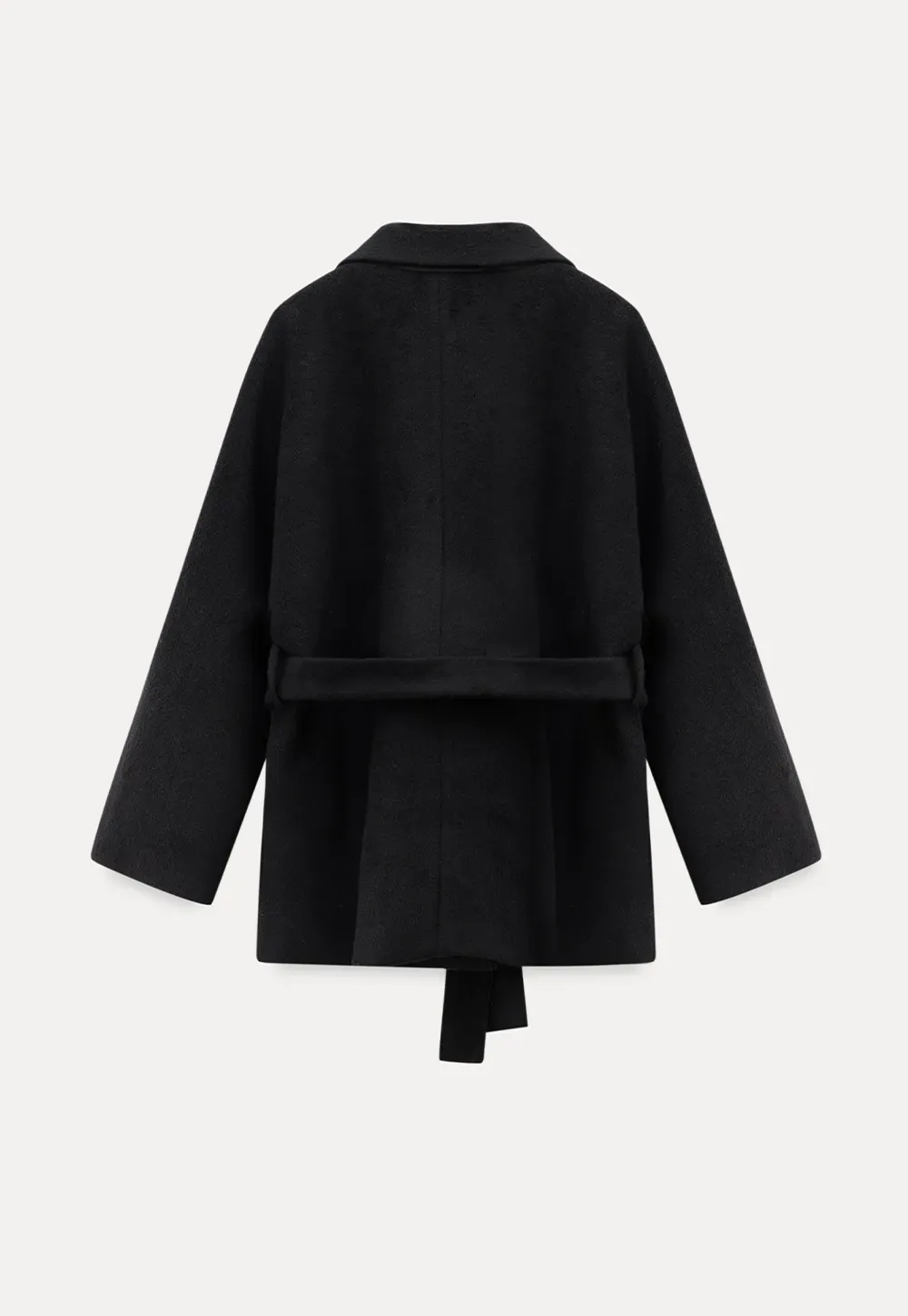 Belted Double Breasted Wool Coat