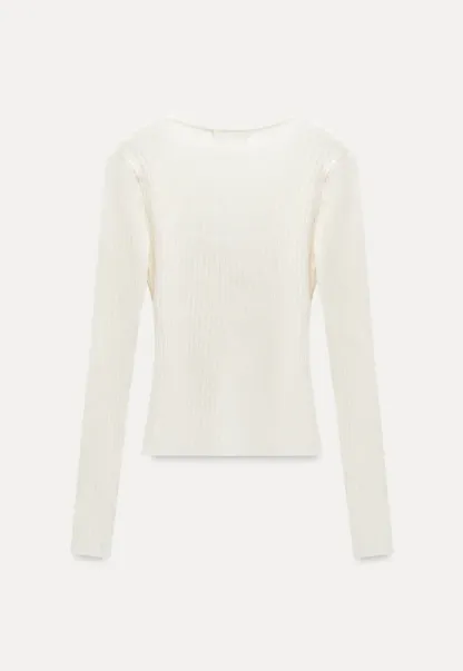 Ribbed Wrap Knit Top