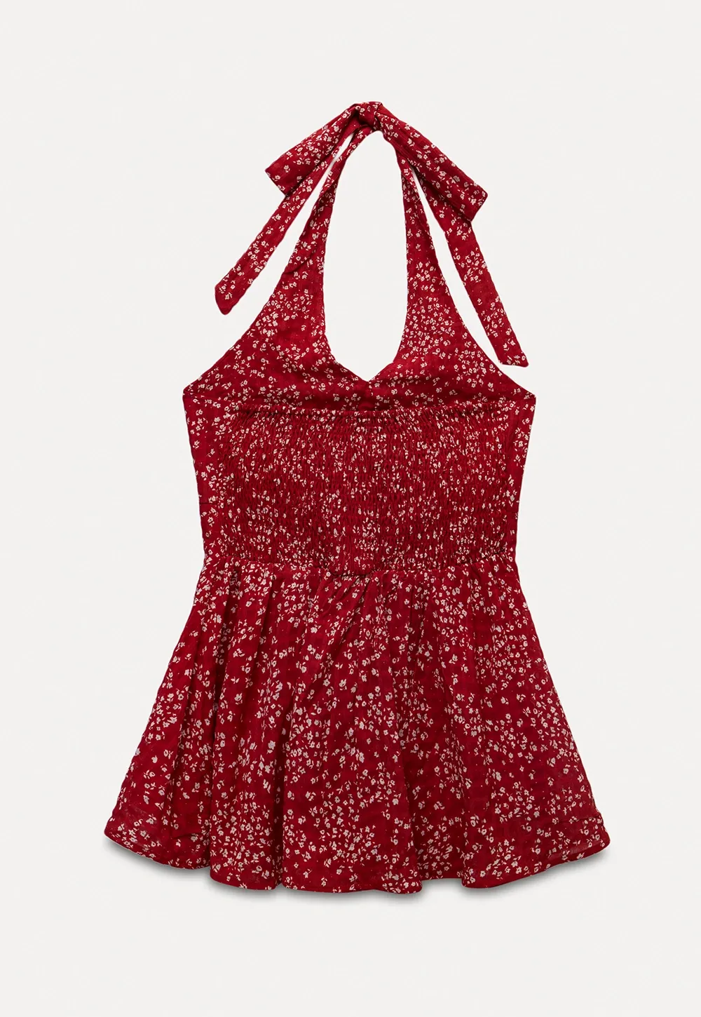 Floral Print Halter Neck Dress