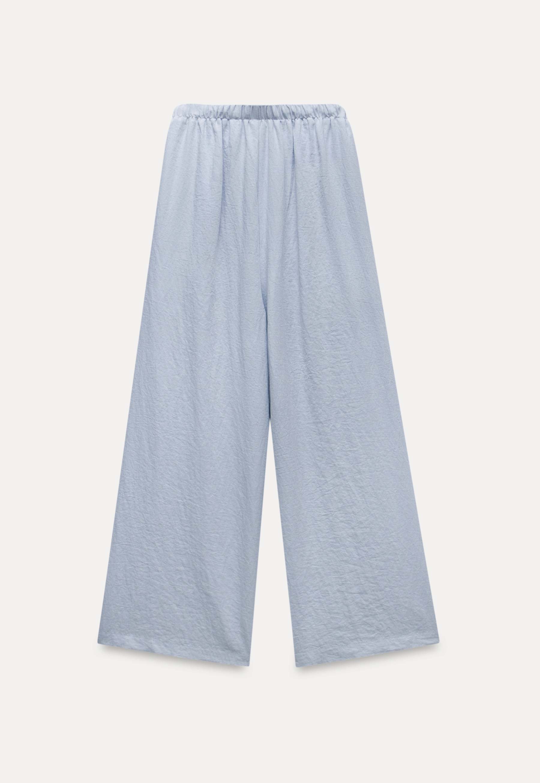 Lightweight Wide-Leg Drawstring Pants