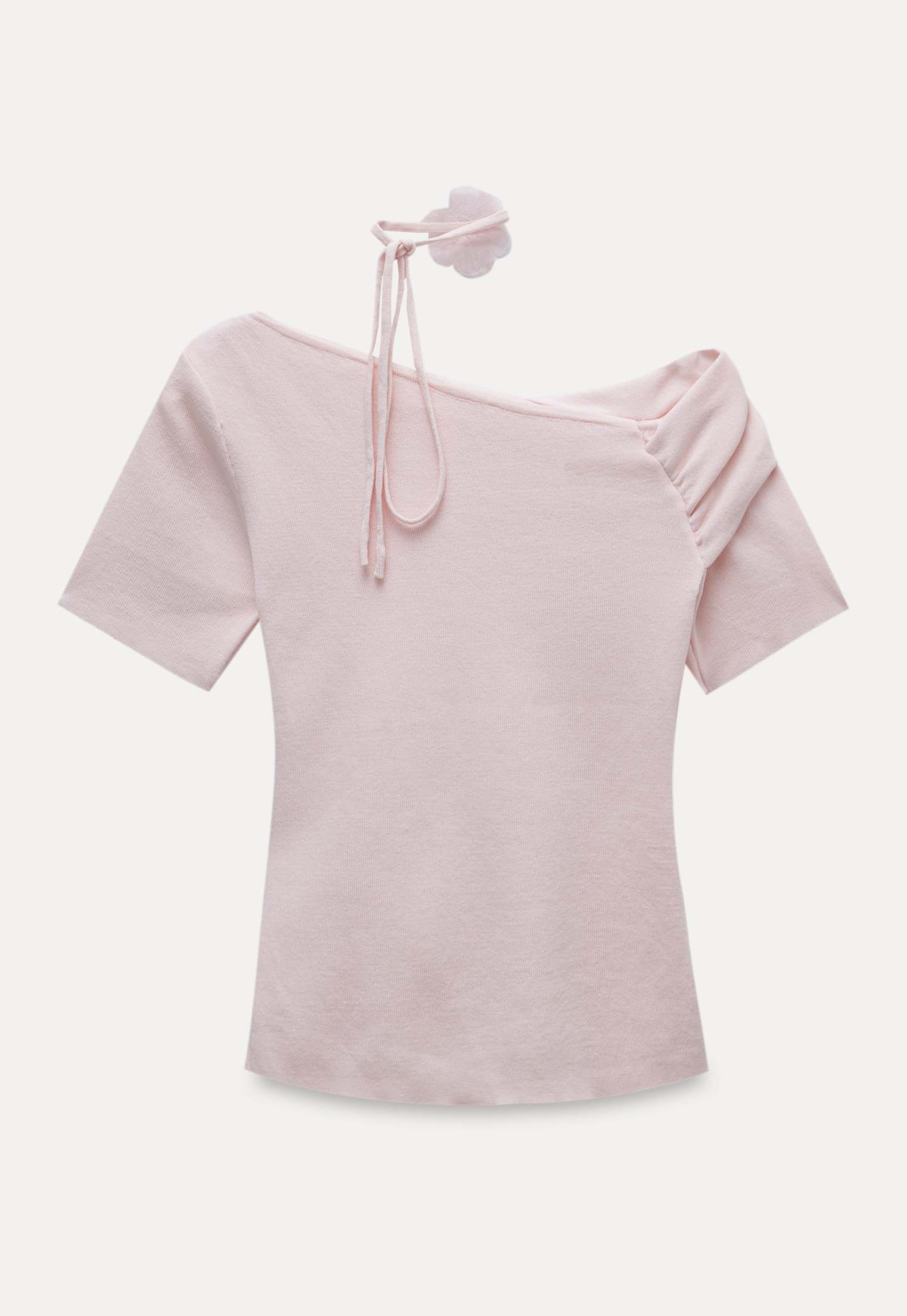 Women's Off-Shoulder Top with Flower Strap