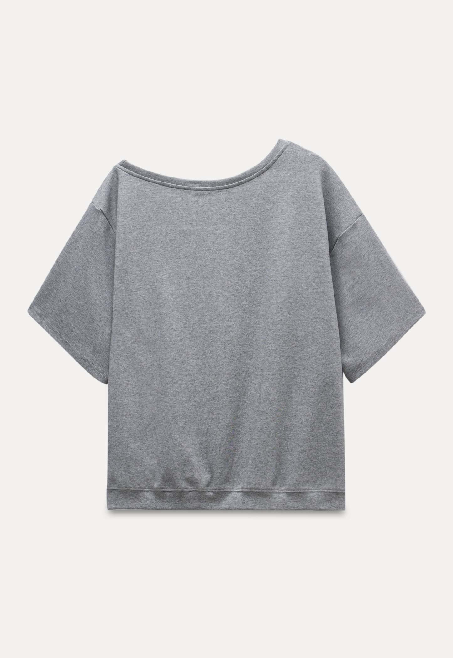 Off-Shoulder Tee with Heart Detail
