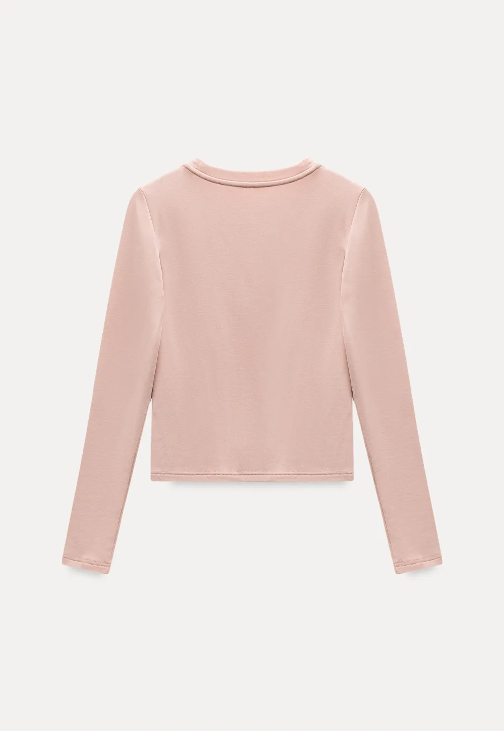 Women Long Sleeve Top with Flower Detail