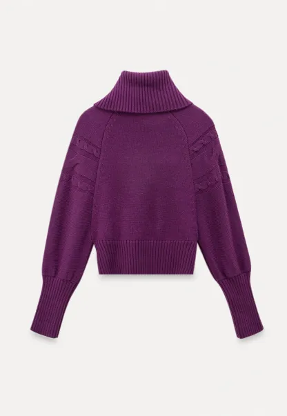 Women Ribbed Turtleneck Sweater