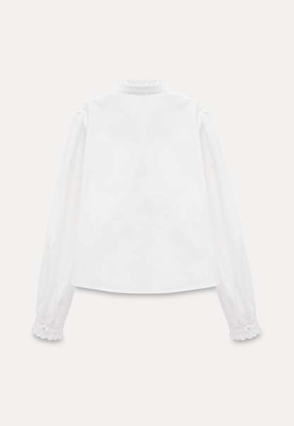 Women's Lace Collar Cotton Blouse