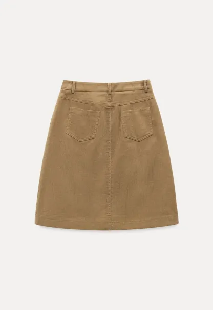 Corduroy A-Line Mini Skirt