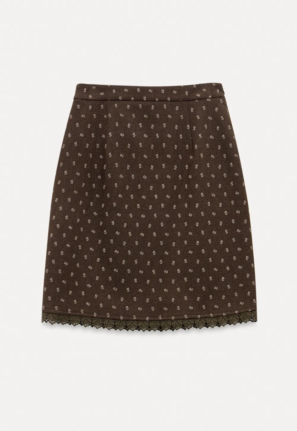 Floral Jacquard Mini Skirt