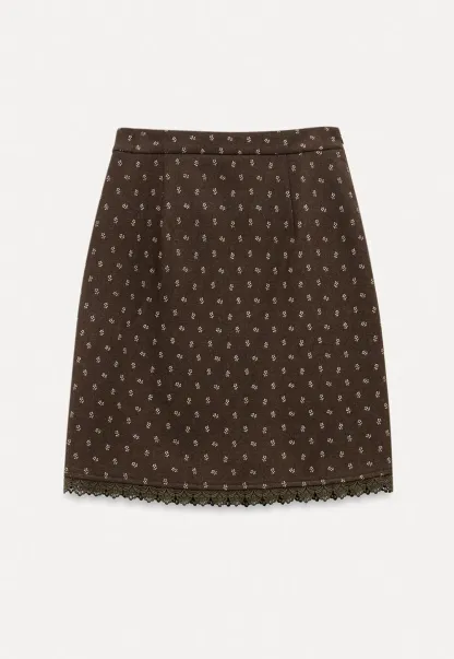 Floral Jacquard Mini Skirt