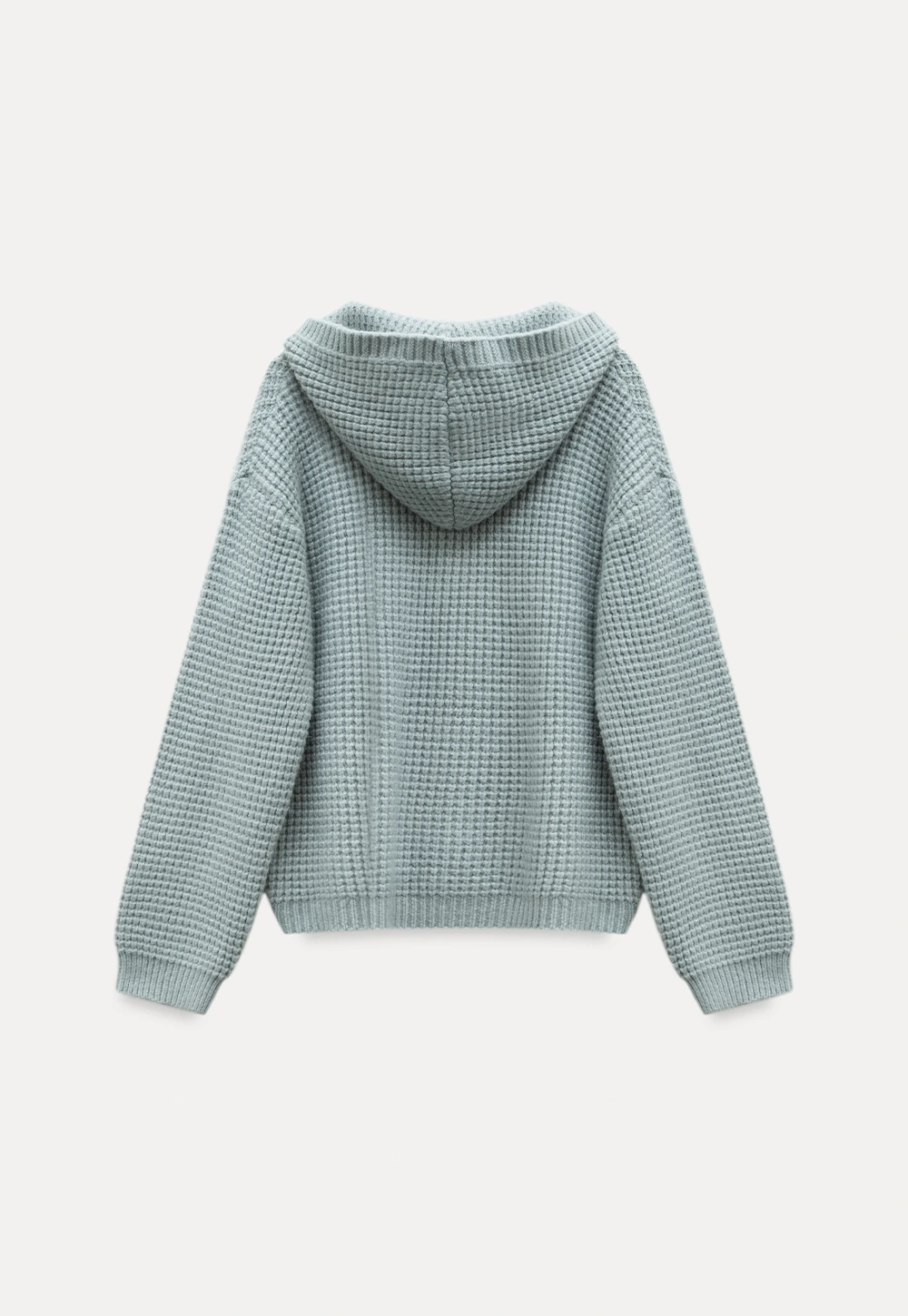 Womens Zip-up Waffle Knit Hoodie