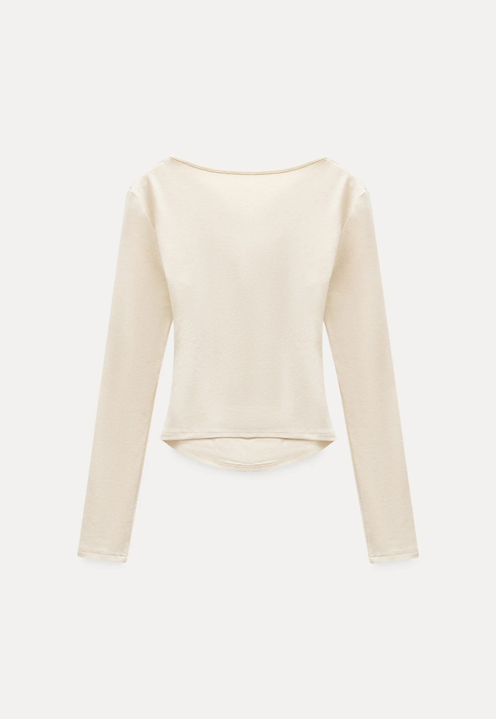 Womens Long Sleeve Drape Neck Top