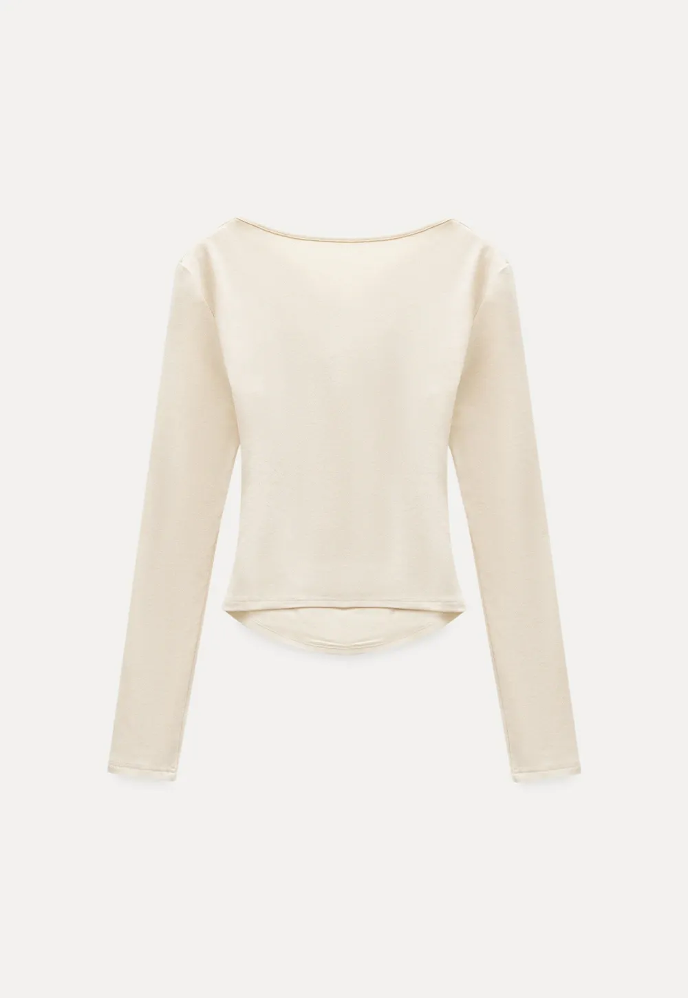 Womens Long Sleeve Drape Neck Top