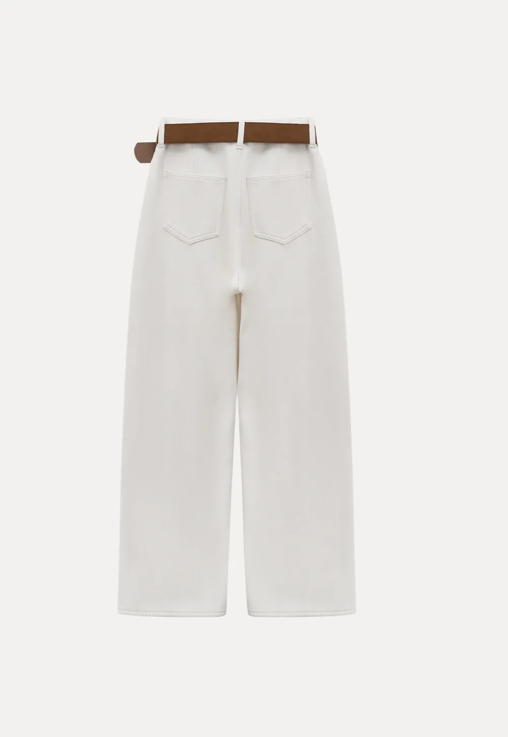 Womens High Waist Wide Leg Pants with Belt