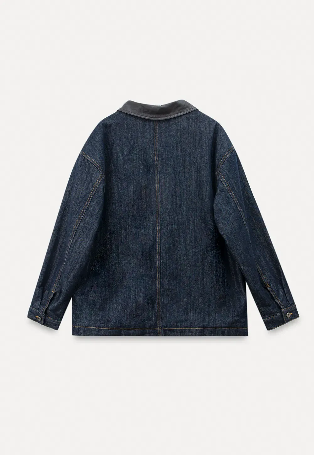 Denim Jacket with Contrast Collar