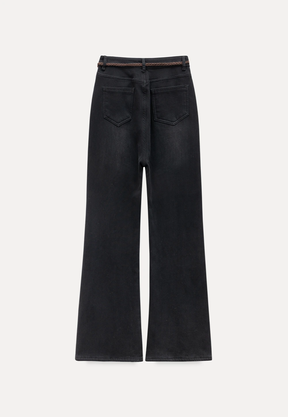 Womens High Rise Wide Leg Denim Pants