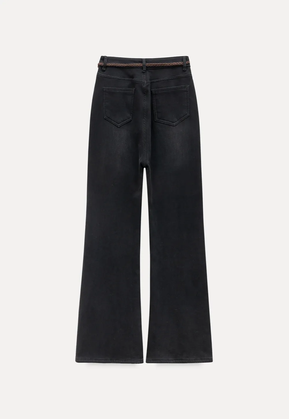 Womens High Rise Wide Leg Denim Pants