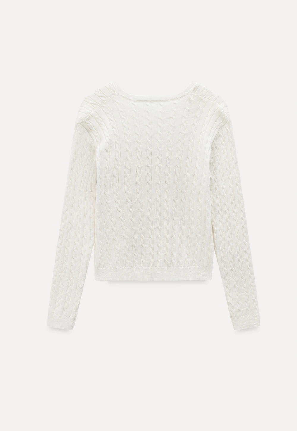 Soft Long Sleeve Cable Knit Top for Casual Wear