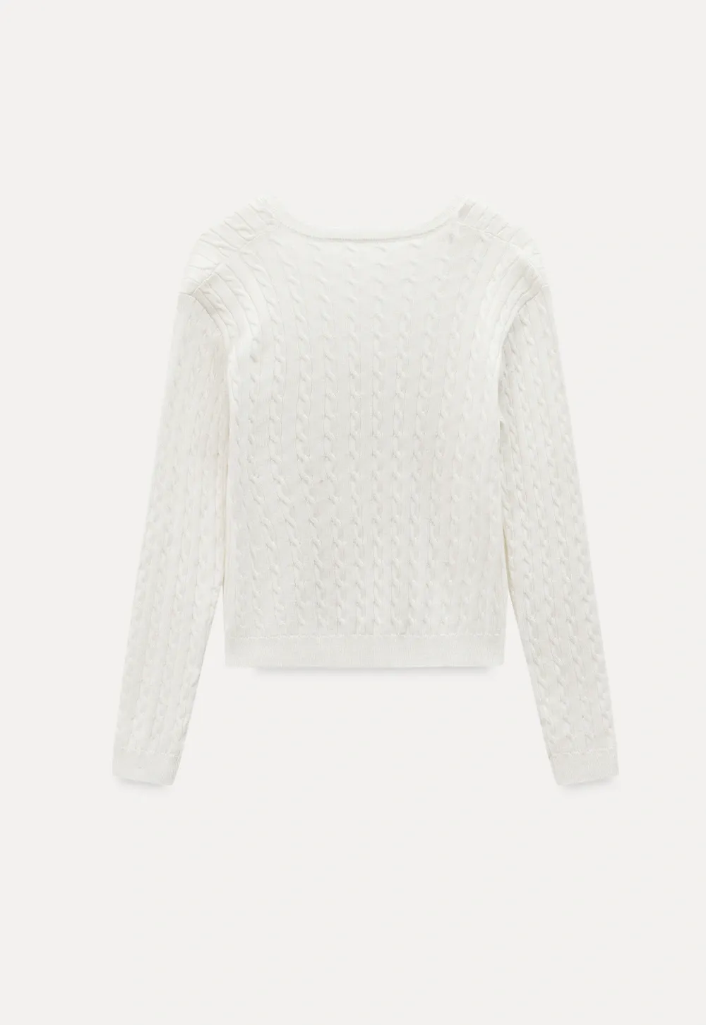 Soft Long Sleeve Cable Knit Top for Casual Wear