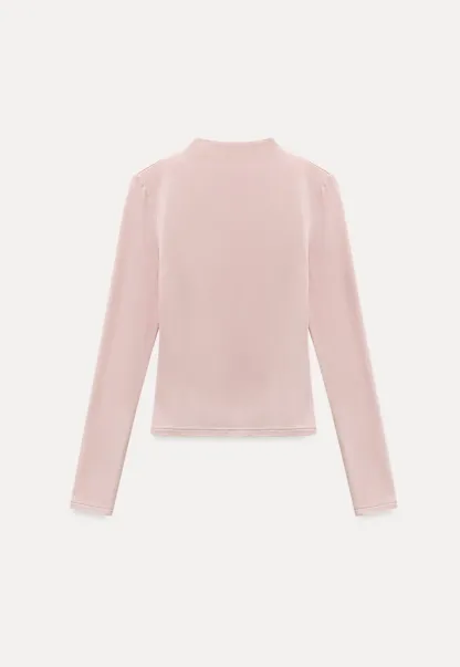 Basic Mock Neck Long Sleeve Top