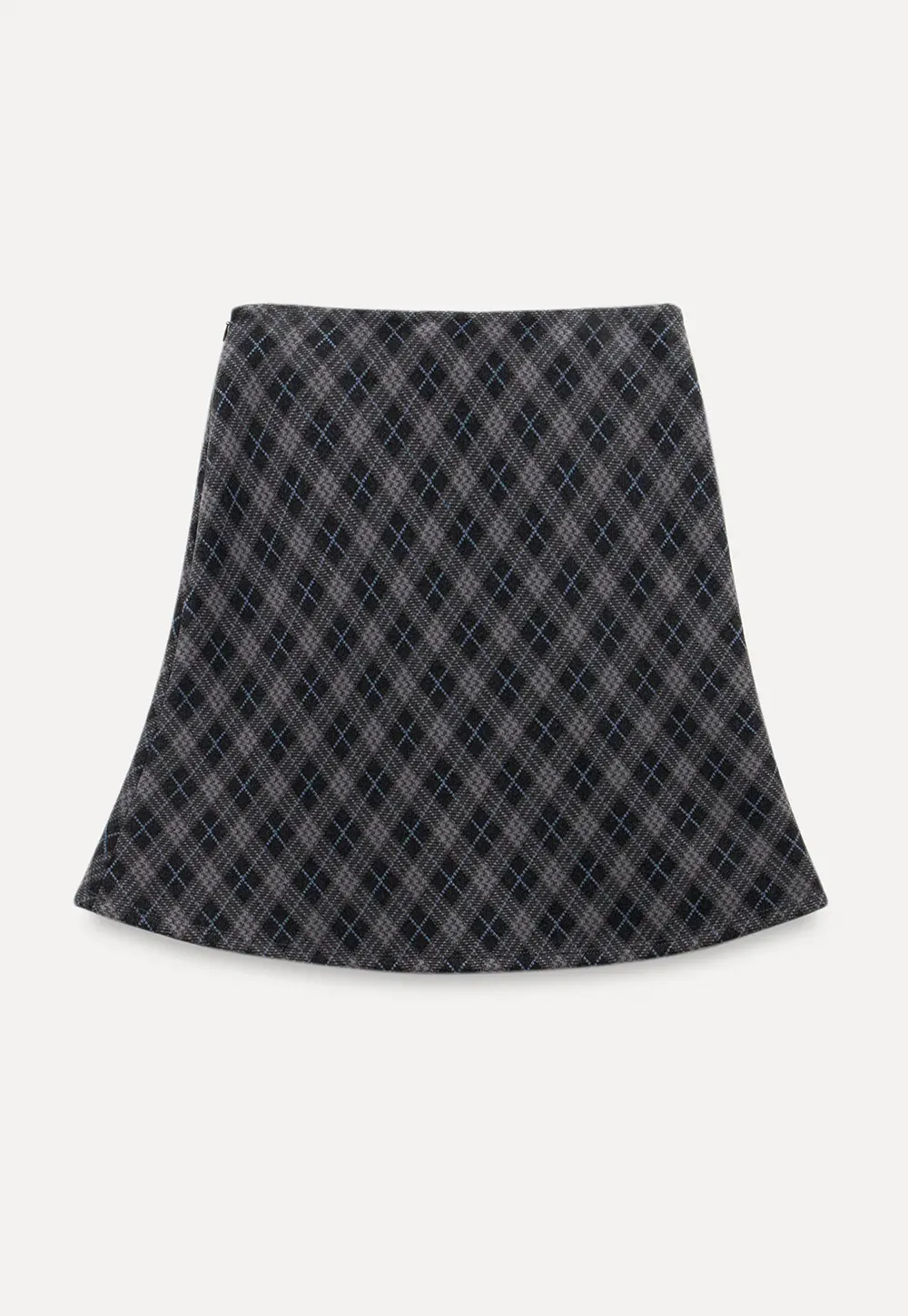 Plaid A-Line Mini Skirt