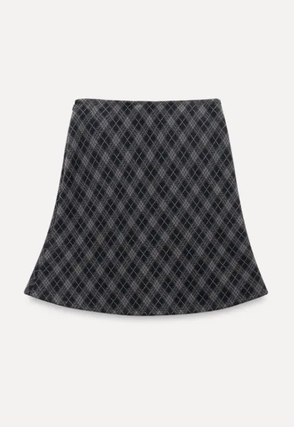 Plaid A-Line Mini Skirt