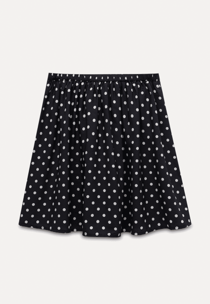Polka Dot Pleated Mini Skirt