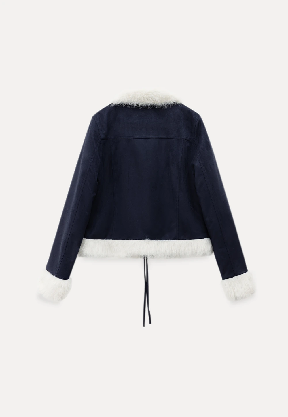 Chic Cropped Jacket with Faux Fur Collar