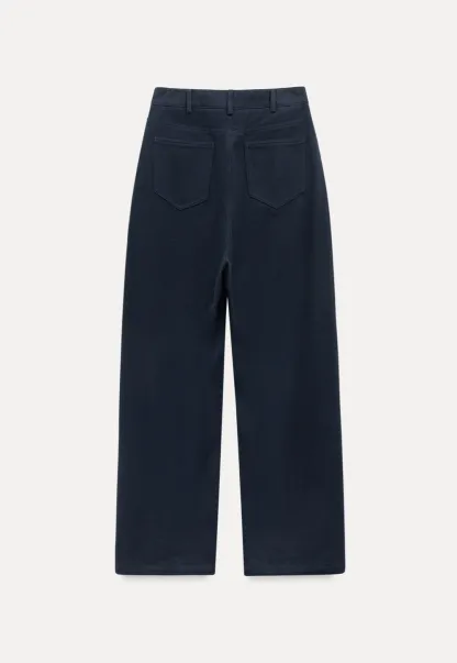 Women's Elegant Fleece-Lined Brushed Straight-Leg Casual Trousers