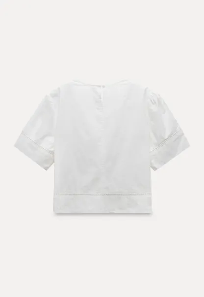 Women’s Lace Patchwork Half Sleeve Blouse