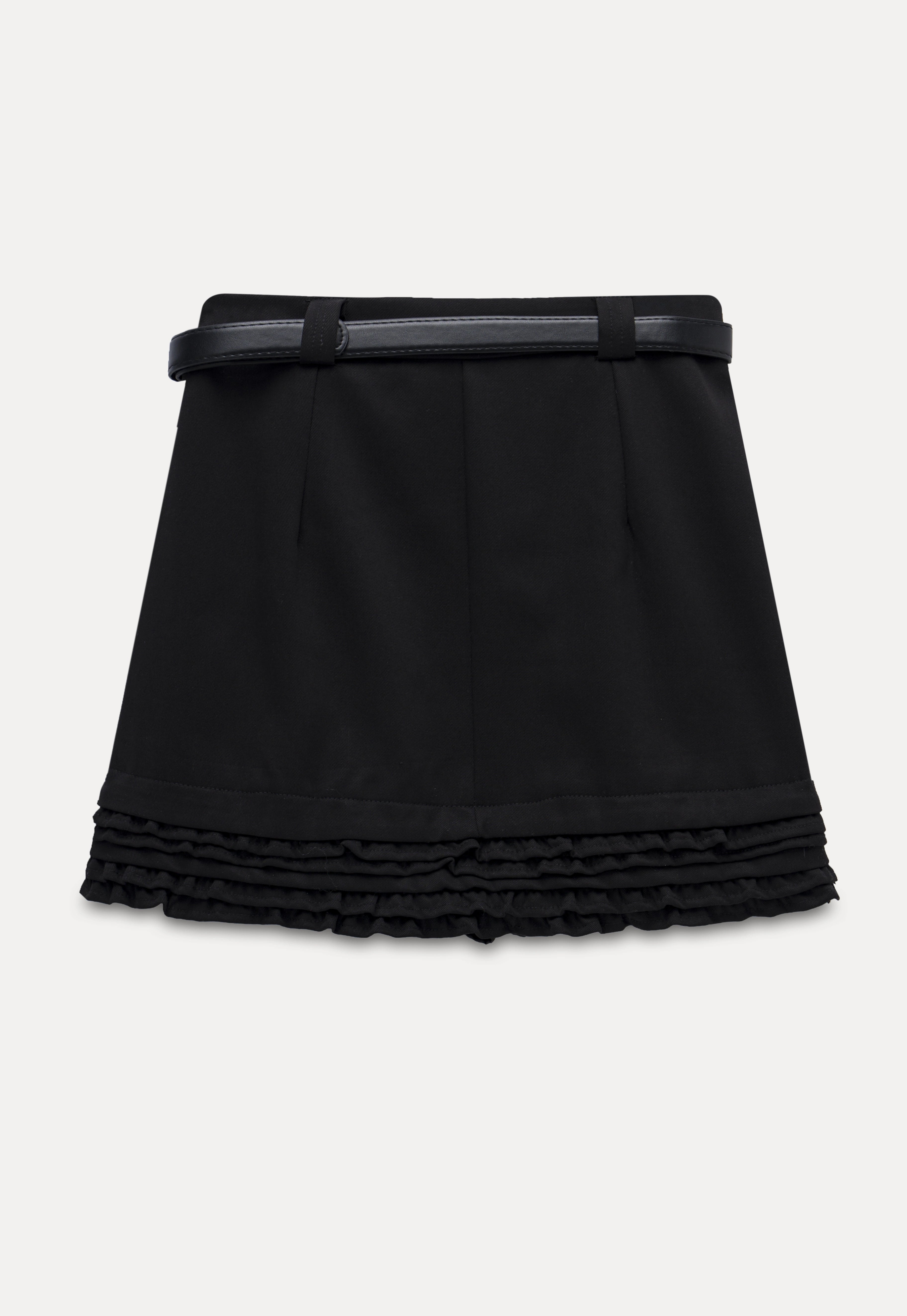 Women’s Ruffled Skirt with Belt2