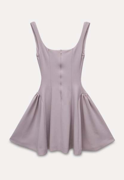 Elegant Square Neck Fit & Flare Mini Dress