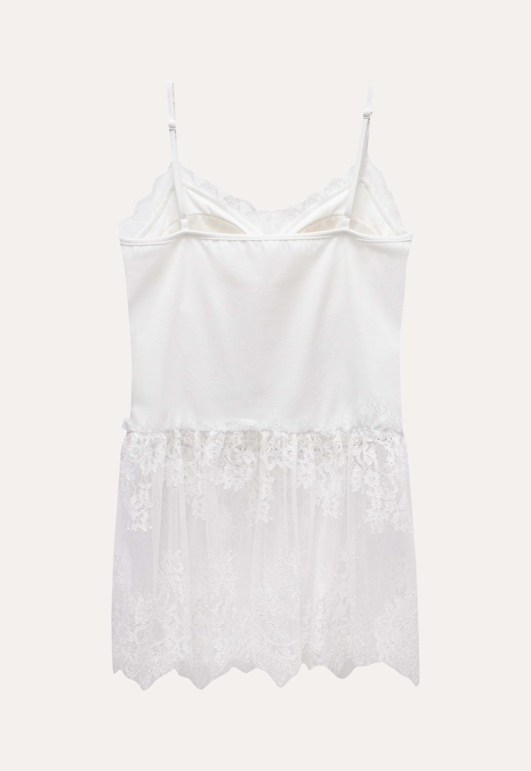 Two-piece Off-Shoulder Ruffle Sleeve Top + Lace-Trim Skirt