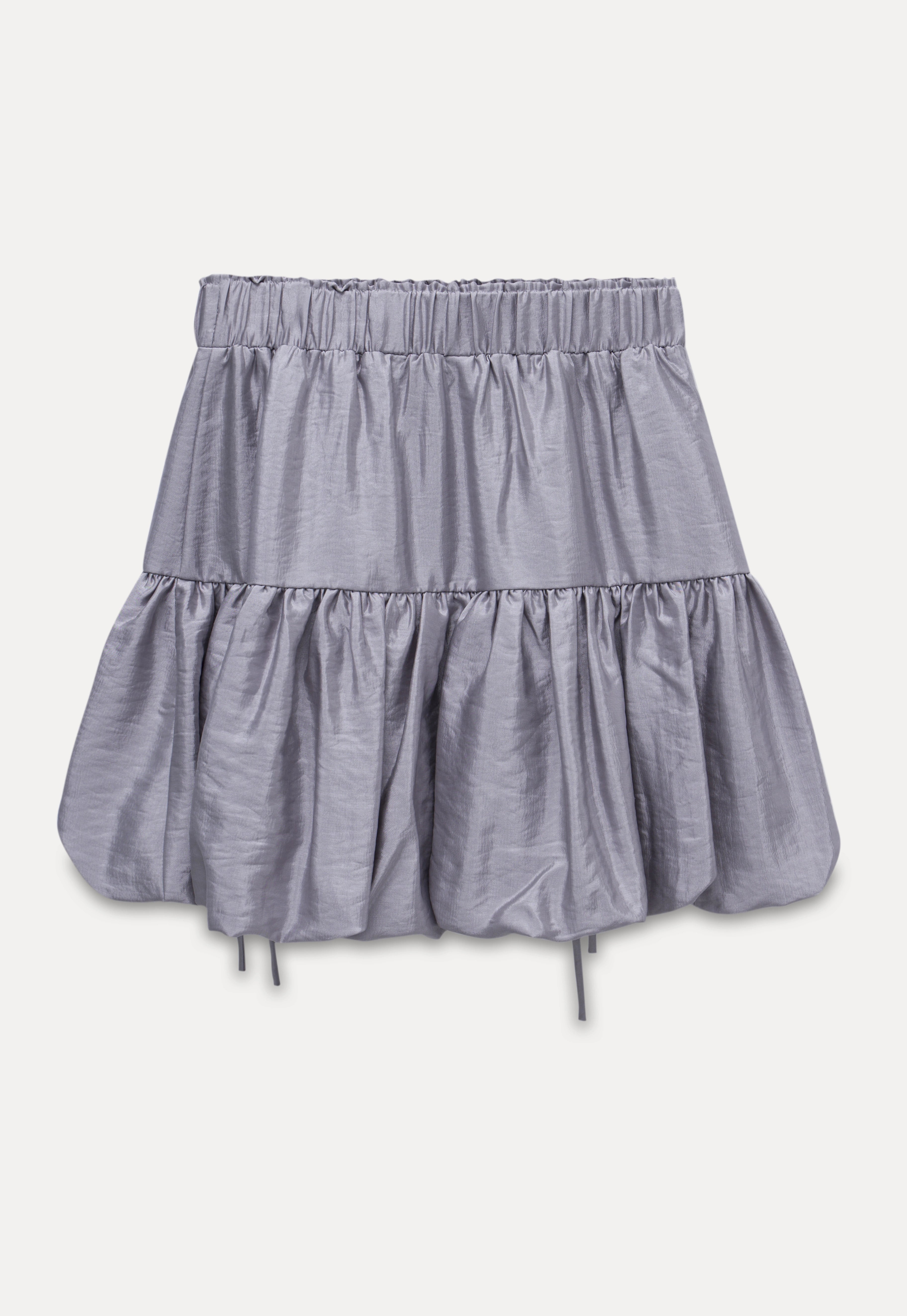 Tiered Bubble Mini Skirt