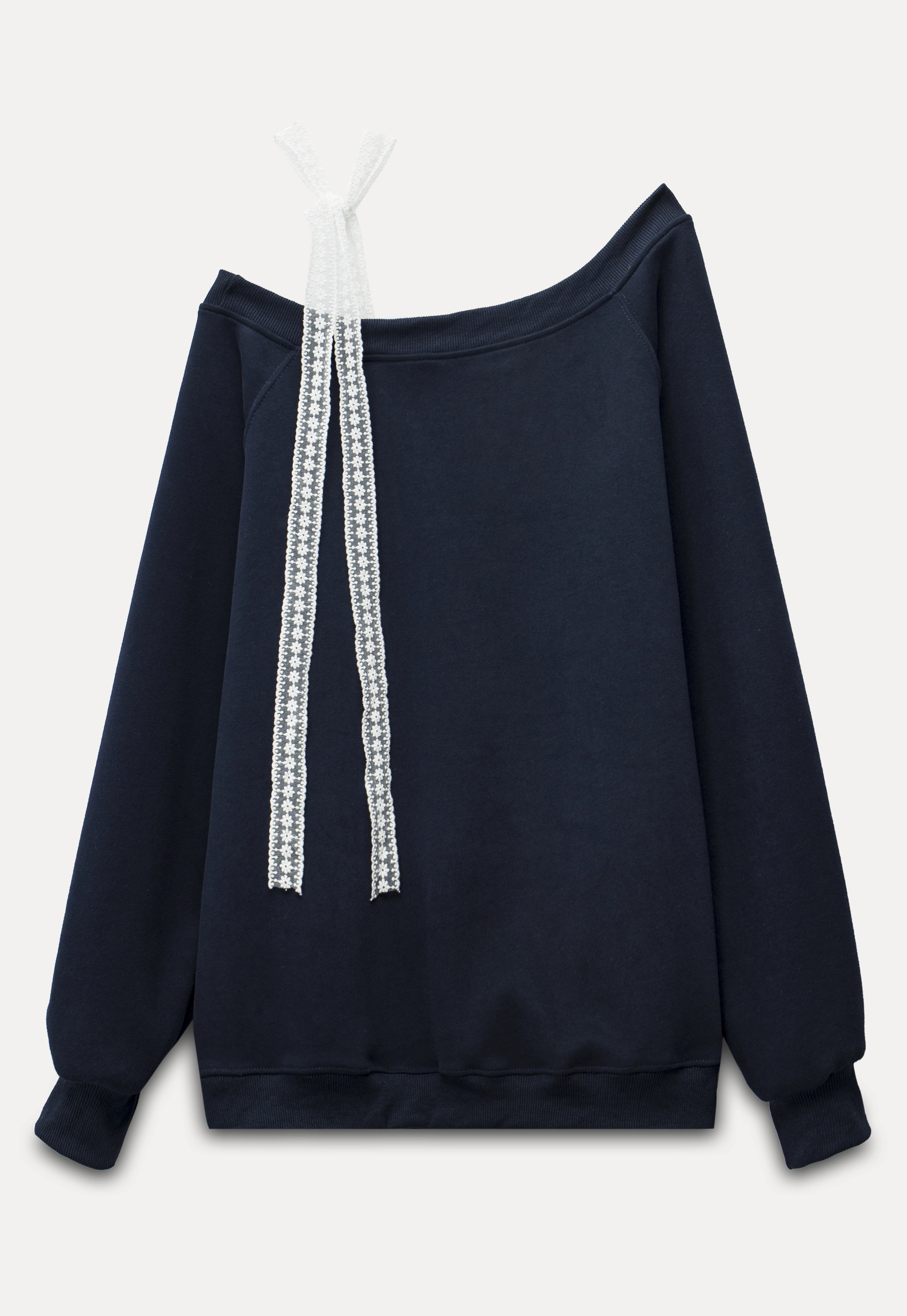【 大感謝セール】 Graphic Shoulder Off Lace Women's Sweatshirt EGGKA – トップス