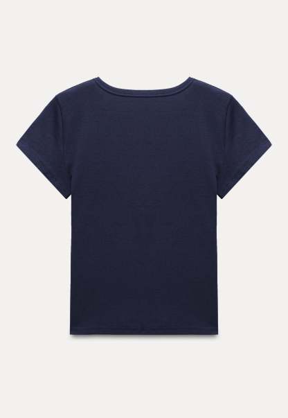 Women's Casual V-Neck Buttoned Short-Sleeve Tee