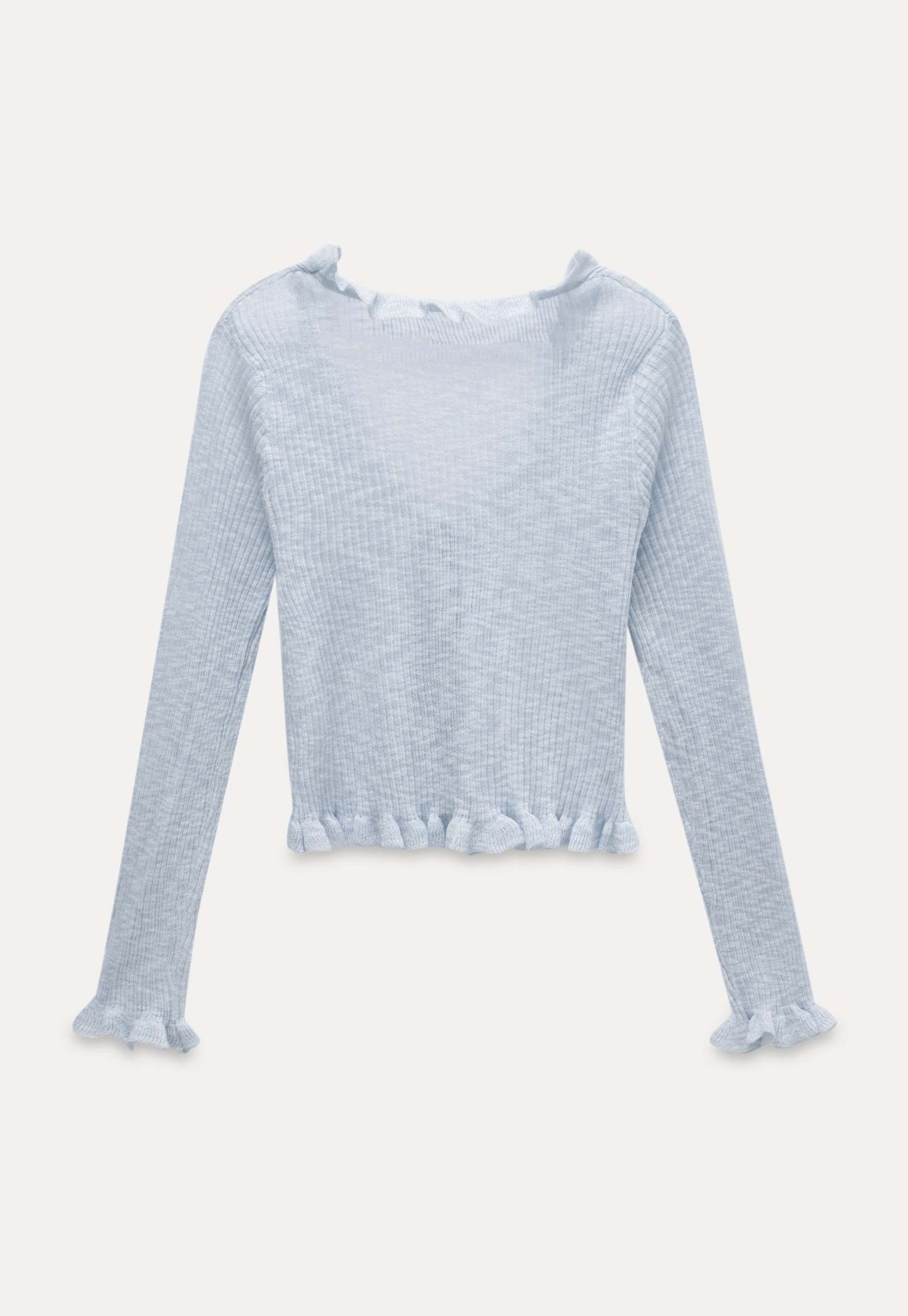 Ruffled Tie-Front Long Sleeve Top2