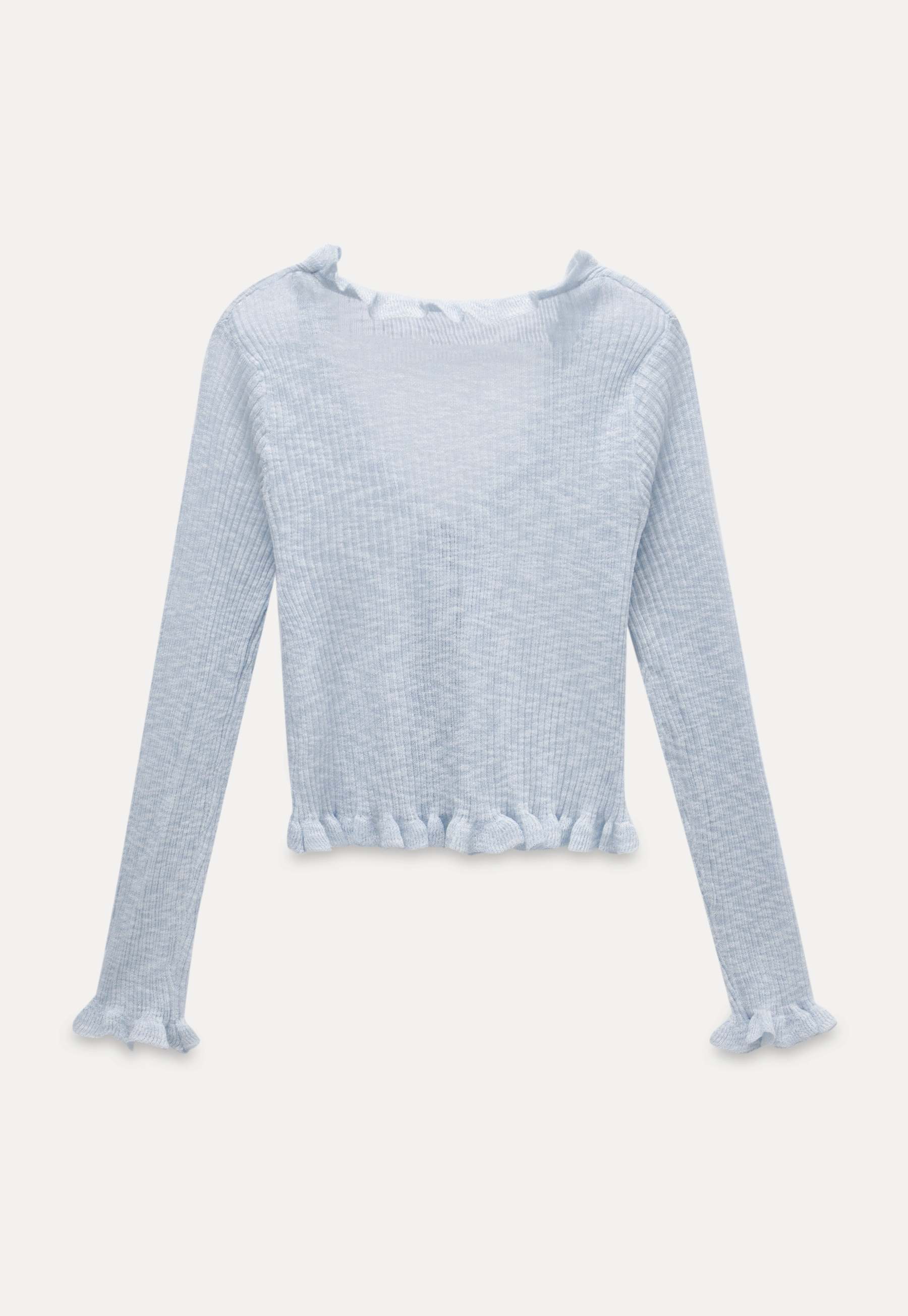 Ruffled Tie-Front Long Sleeve Top2
