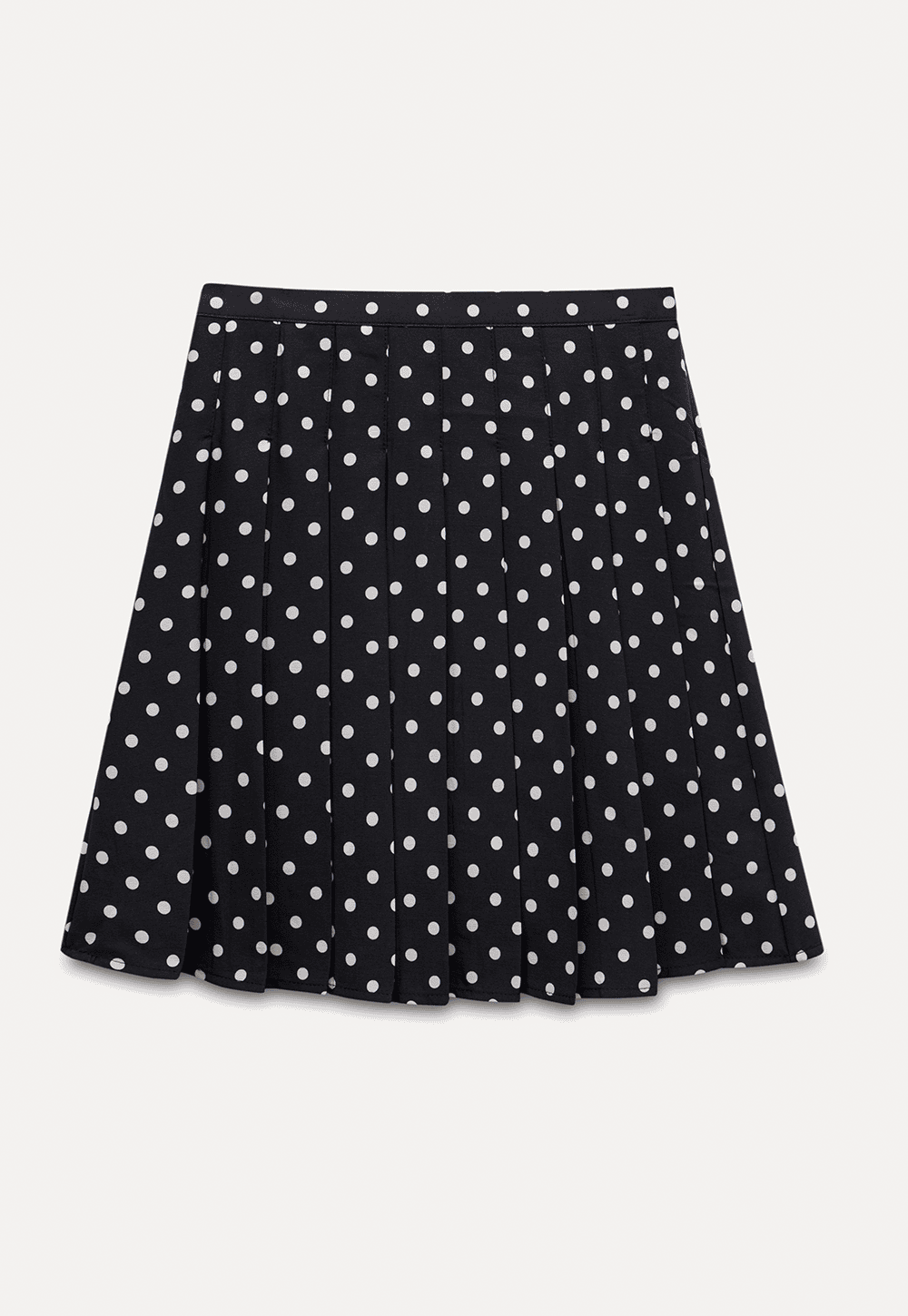Polka Dot Pleated Mini Skirt