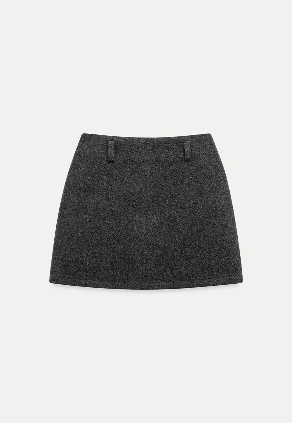 High-Waisted A-Line Wool Skirt