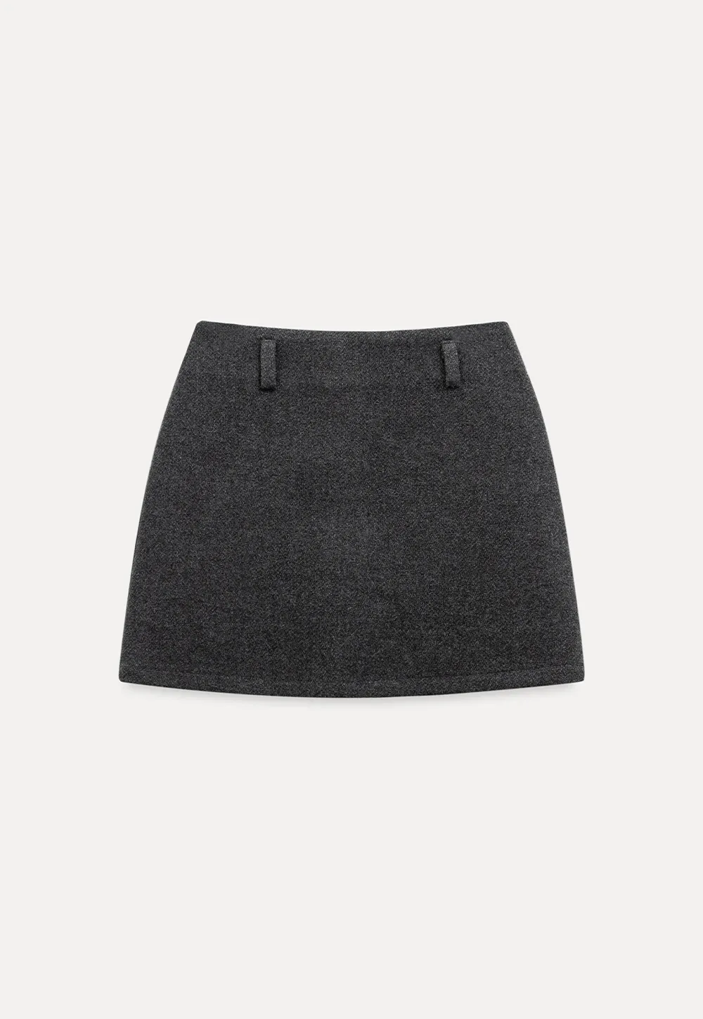 High-Waisted A-Line Wool Skirt