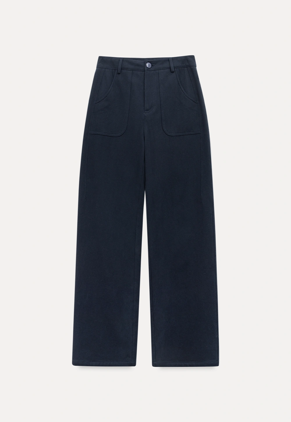 Women's Elegant Fleece-Lined Brushed Straight-Leg Casual Trousers
