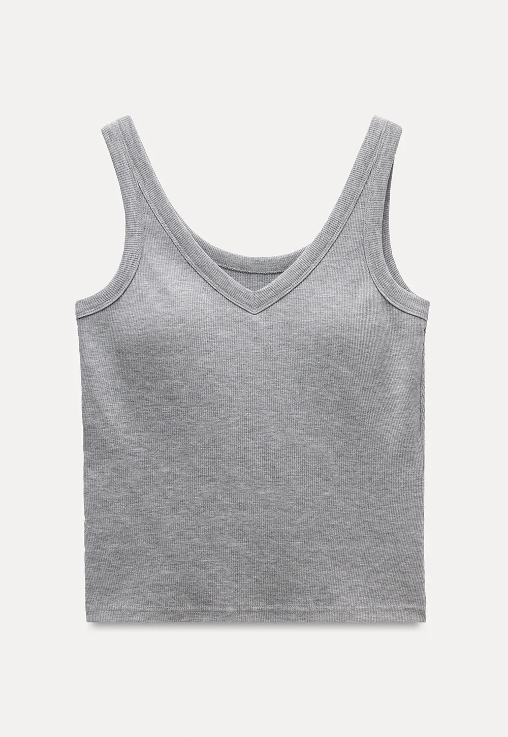 Women’s V-Neck Ribbed Knit Tank Top Sleeveless Basic Cami