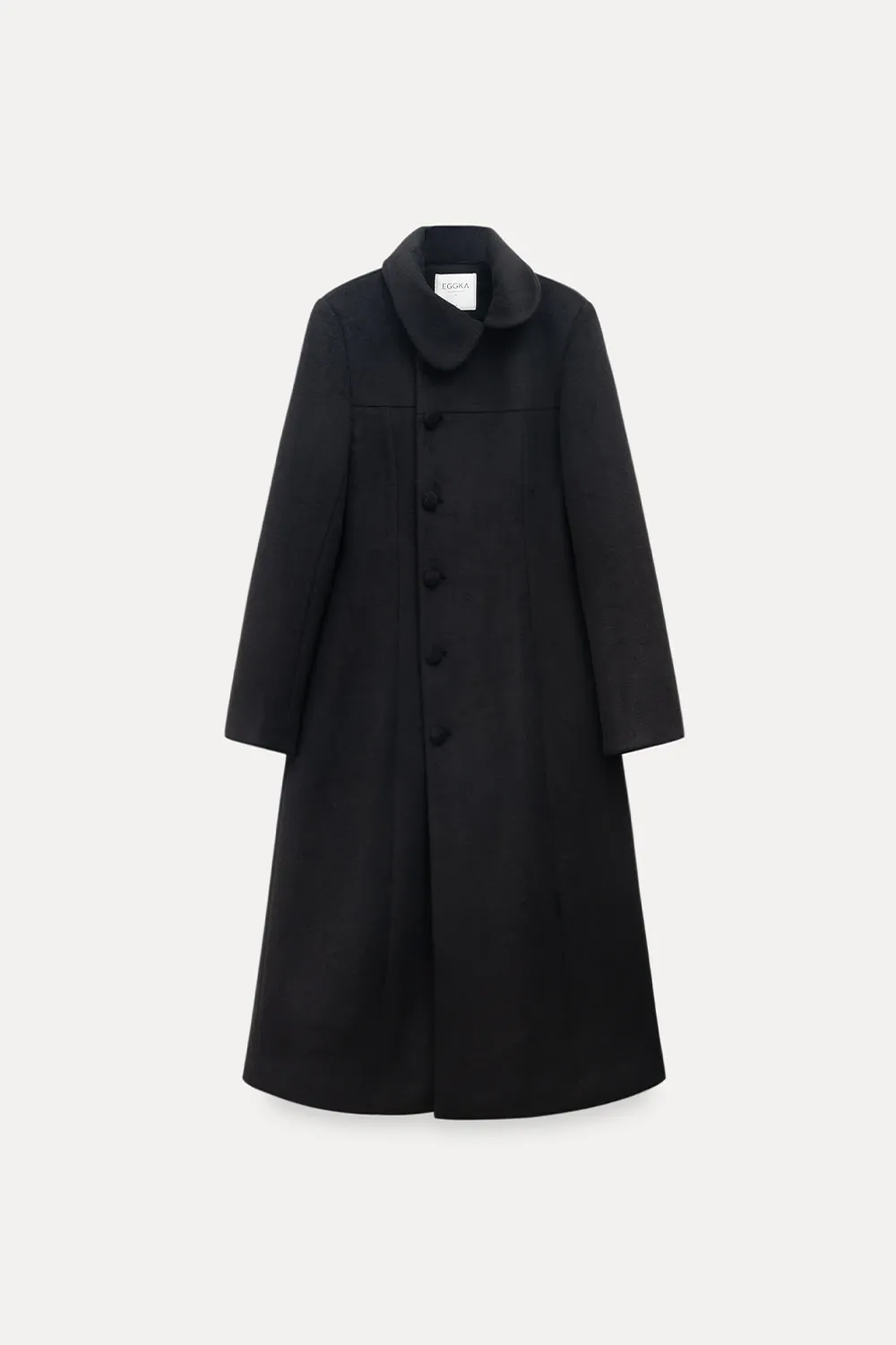 Womens Chic A-Line Buttoned Long Wool Coat
