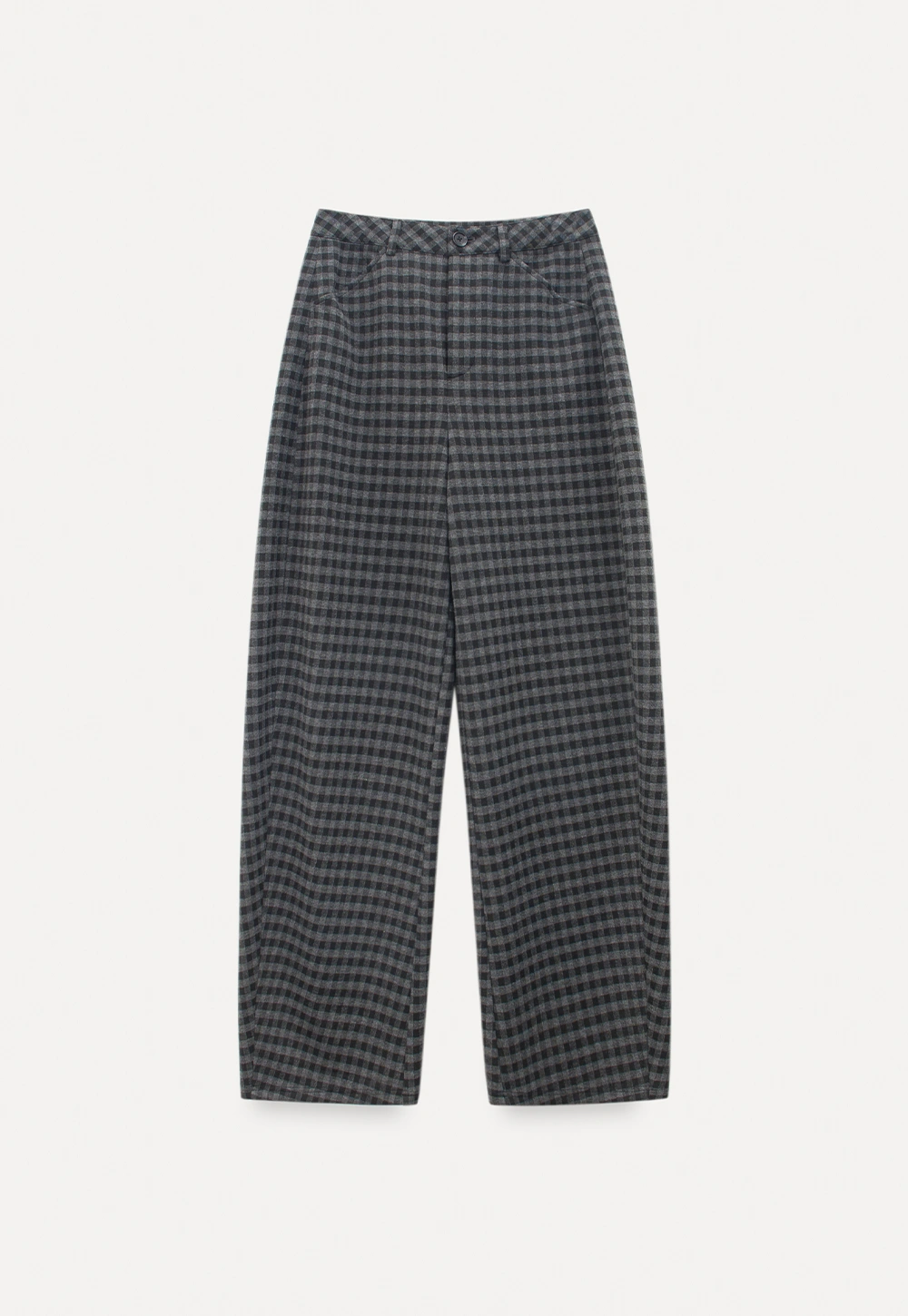 Plaid High-Waisted Wide Leg Pants for Women