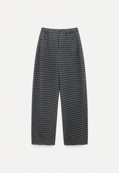 Plaid High-Waisted Wide Leg Pants for Women