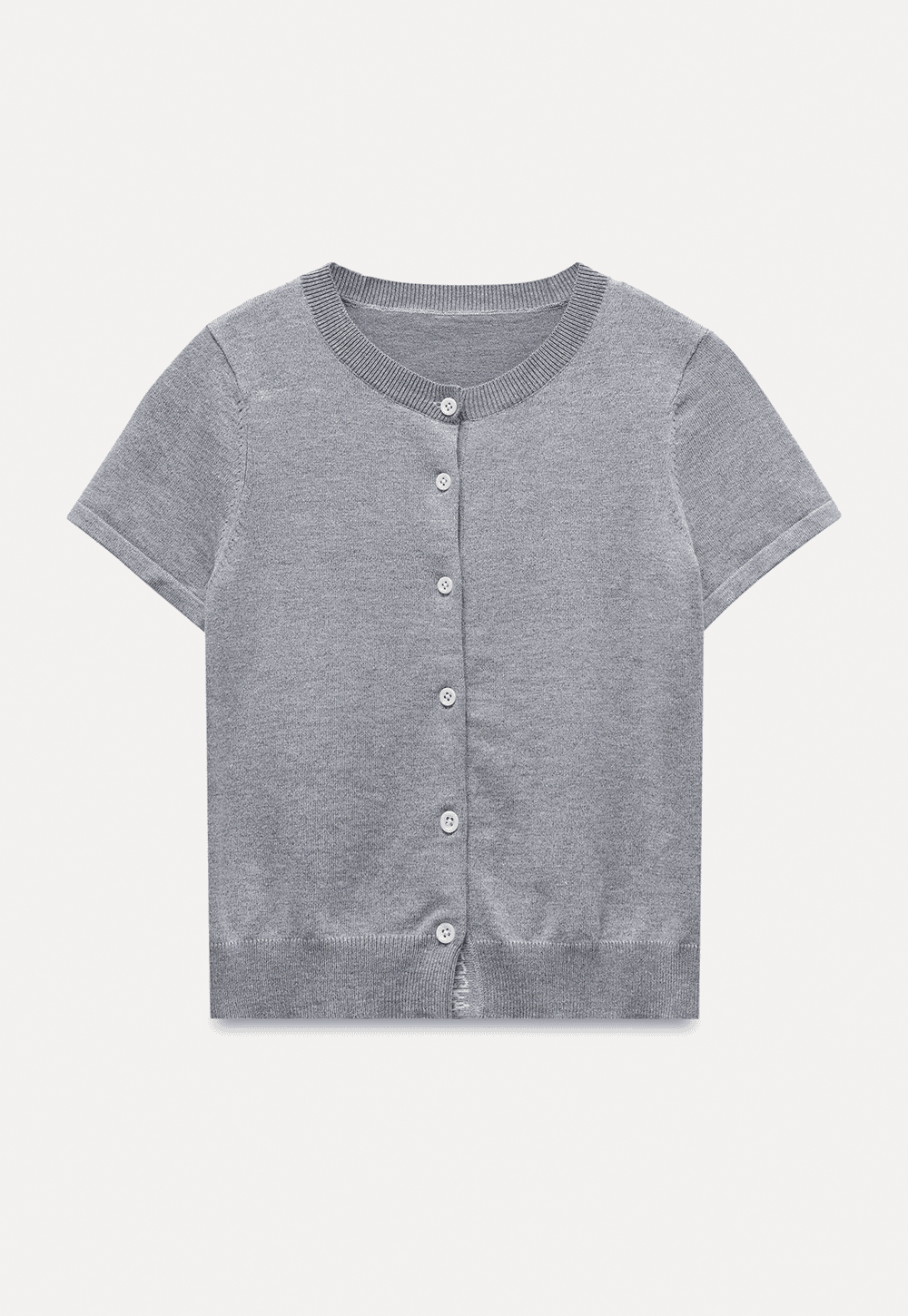 Short Sleeve Knit Cardigan