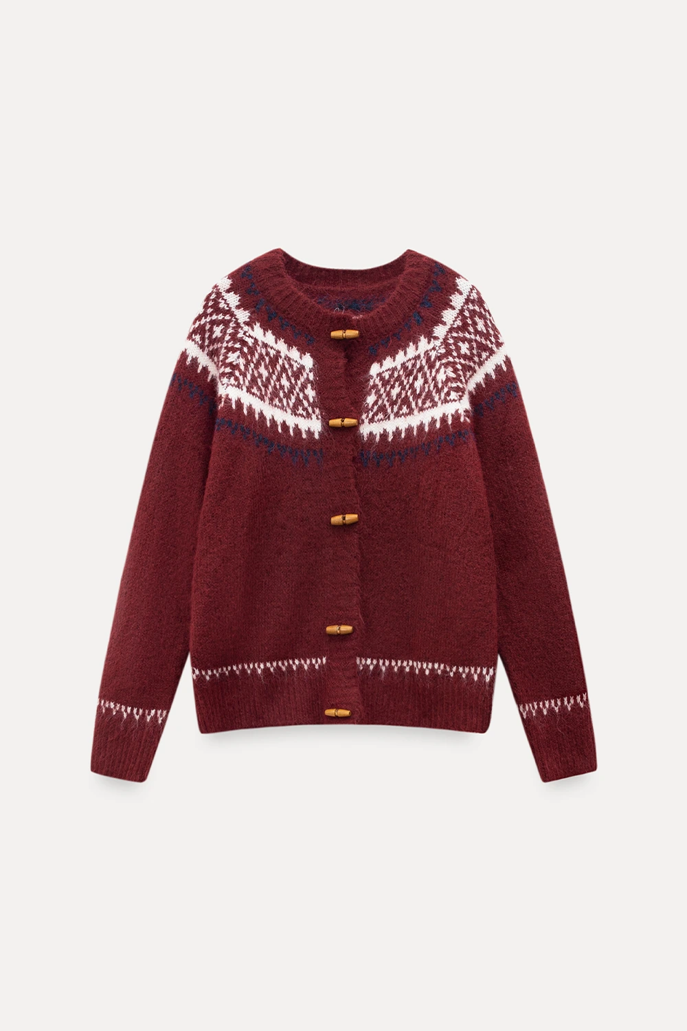 Fair Isle Button-Down Cardigan