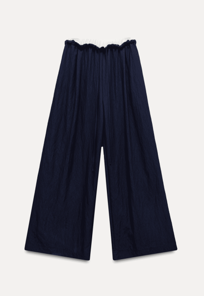 Relaxed Fit Crinkle Pants