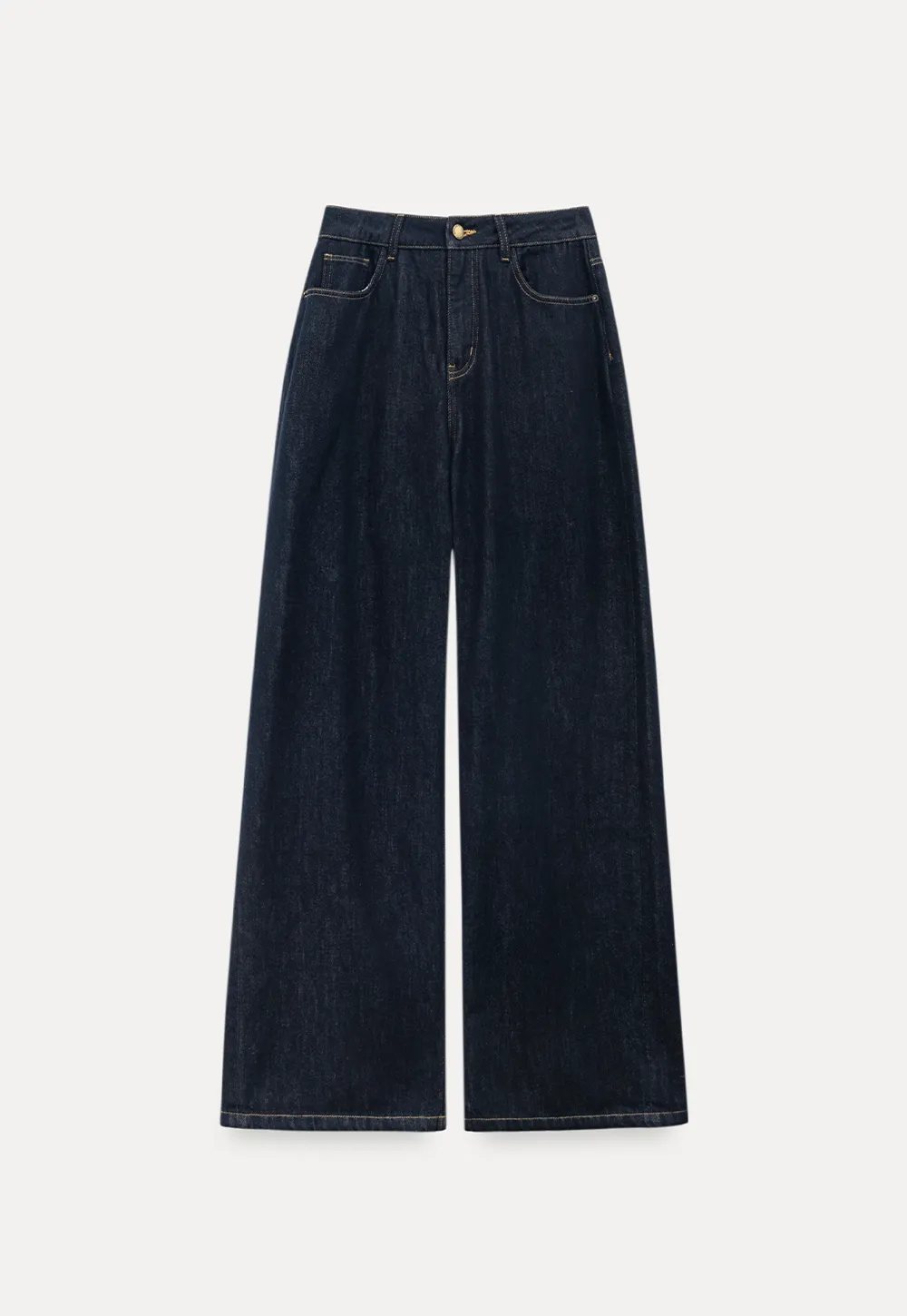 Wide-Leg Dark Wash Jeans